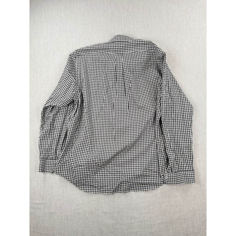 Ralph Lauren Mens XL Gingham Button Down Shirt Black White Non-Iron Cotton - Picture 6 of 8